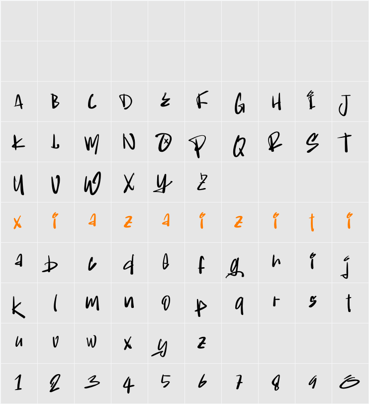 Quick Phestor 字符映射表