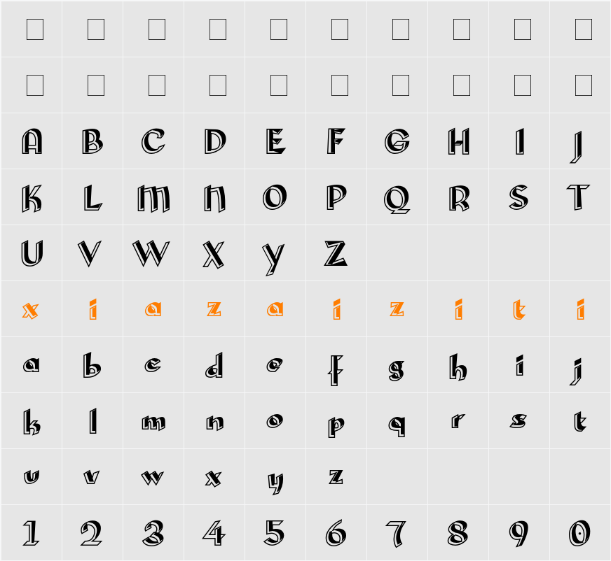 Porcini 字符映射表