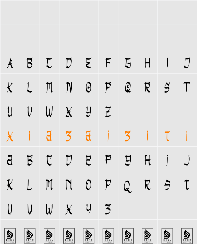 Nau Genzo 字符映射表