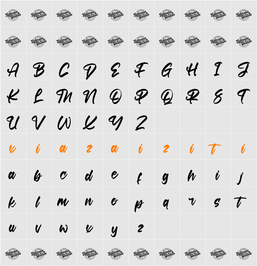 Purplest Stonelly DEMO VERSION 字符映射表