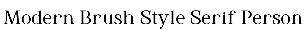 Modern Brush Style Serif Person