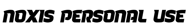 Noxis Personal Use