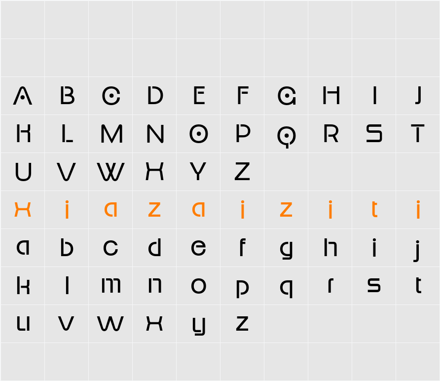 Rebolt Demo 字符映射表