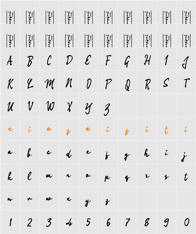 Oahenk Signature 字符映射表
