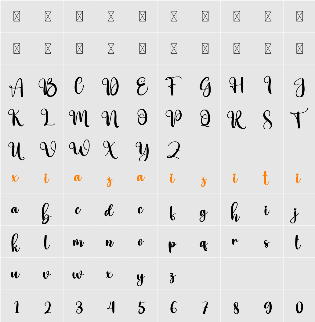 Ocean 字符映射表