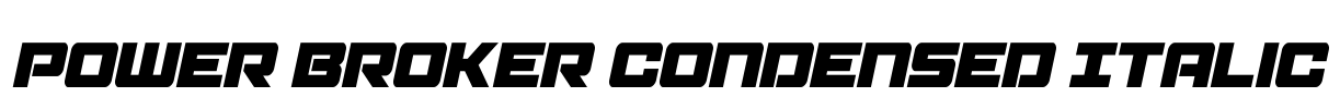 Power Broker Condensed Italic