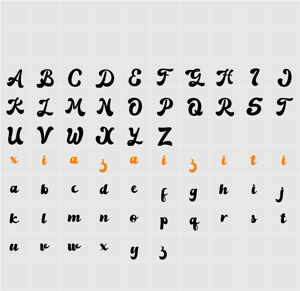 Moncho 字符映射表