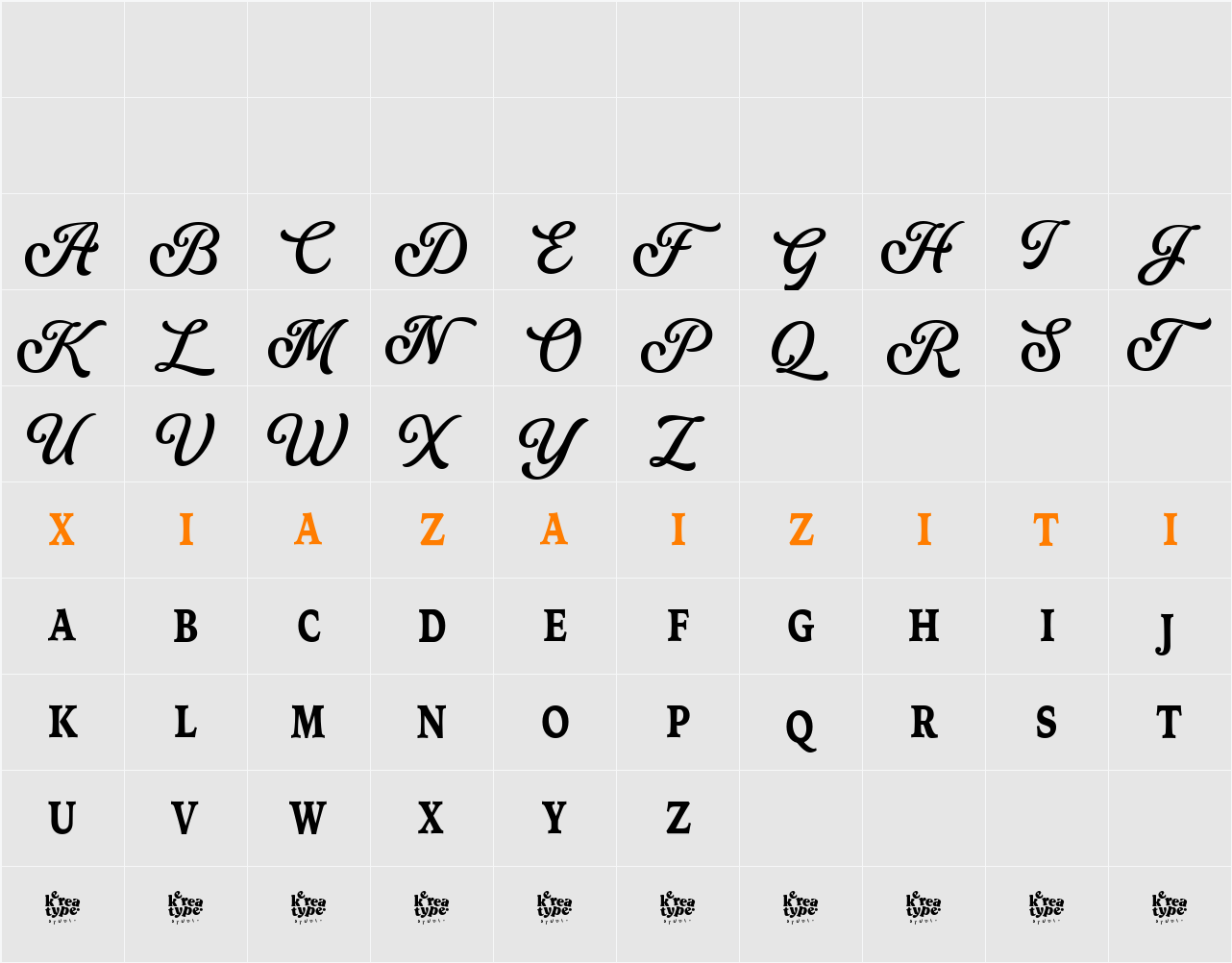 Neue Yokarto 字符映射表