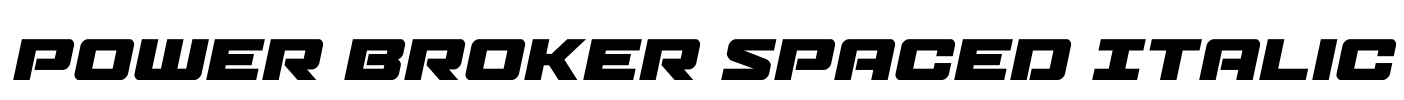 Power Broker Spaced Italic