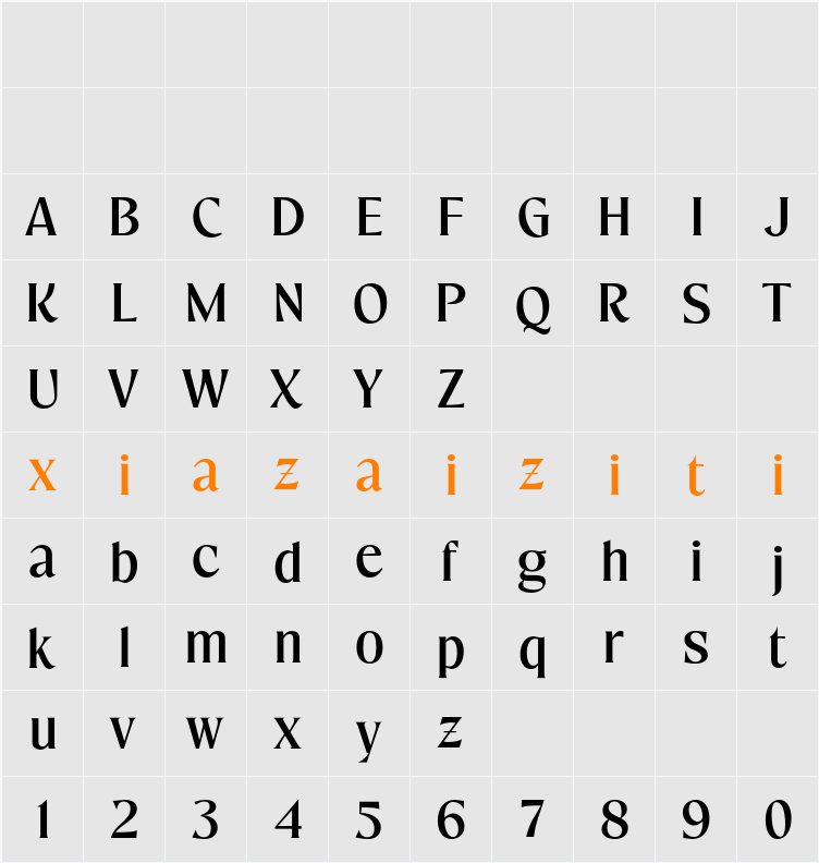 Mavitya 字符映射表