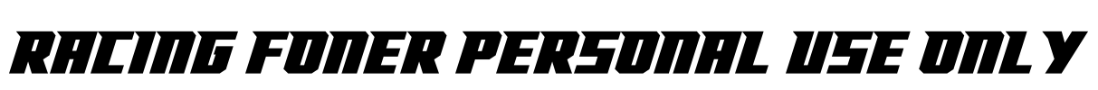Racing Foner Personal Use Only