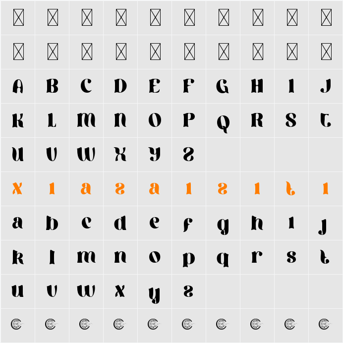 OceanSundayDemo 字符映射表