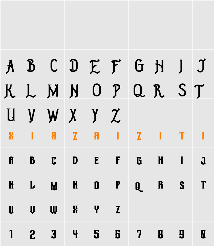 Mesho DEMO 字符映射表