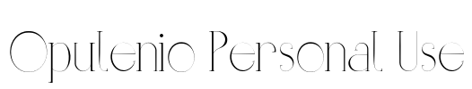 Opulenio Personal Use
