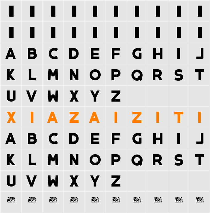 Point LJ Extra DEMO 字符映射表