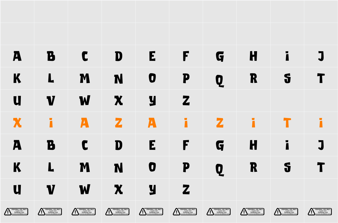 Mister Playgo PERSONAL USE ONLY 字符映射表
