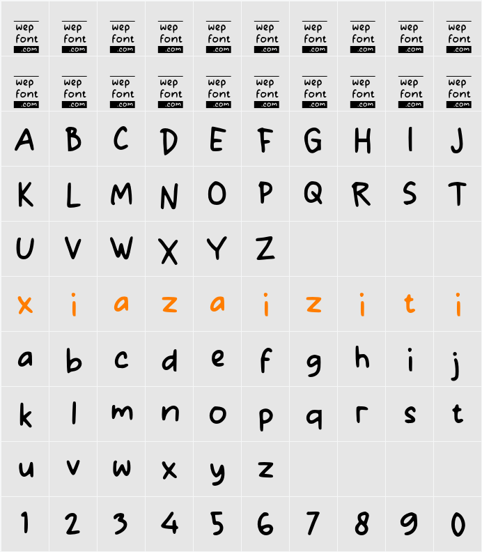 Oapik Cute 字符映射表