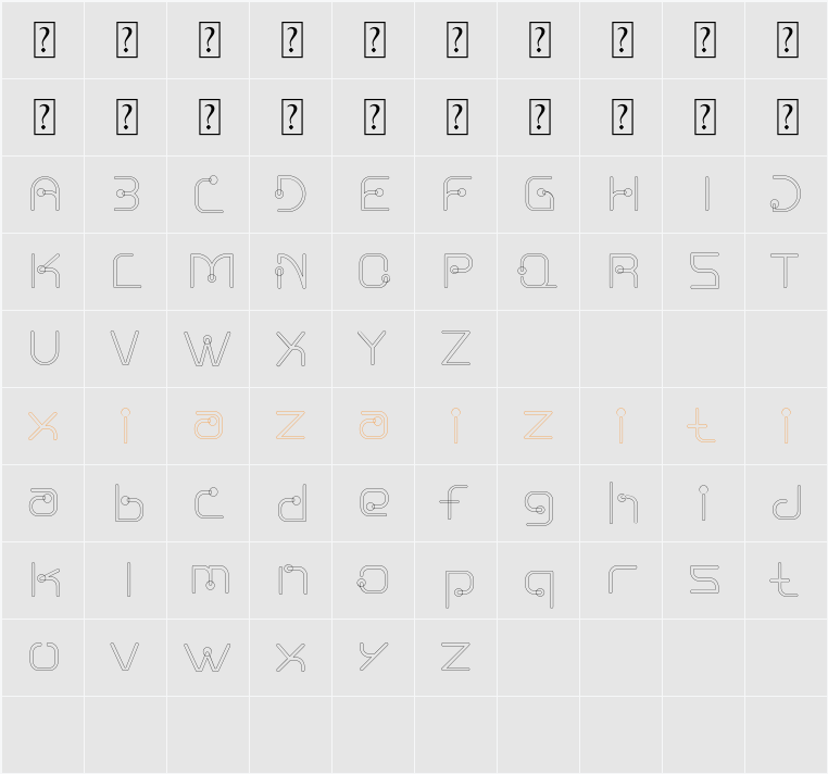 Nuixyber Glow 字符映射表