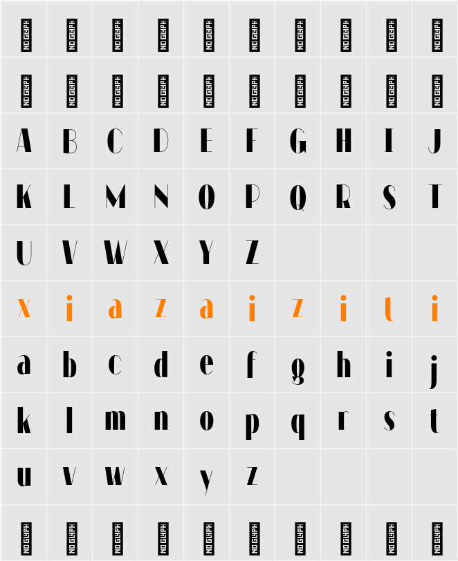 Munges Semi Condensed 字符映射表