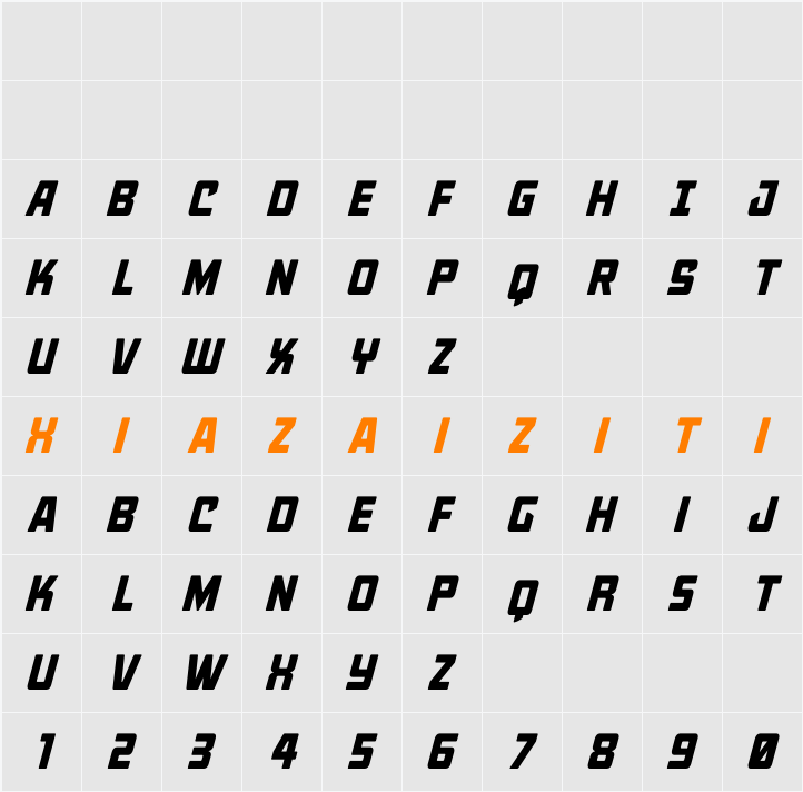 Quicky Nick 字符映射表