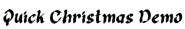 Quick Christmas Demo