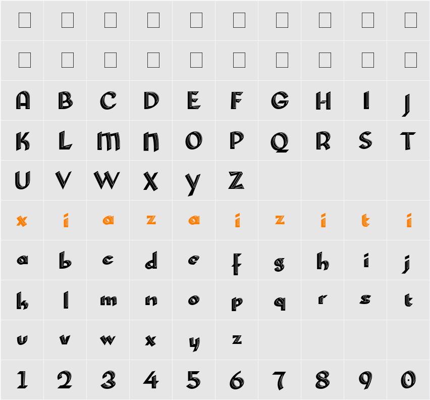 Porcini 字符映射表