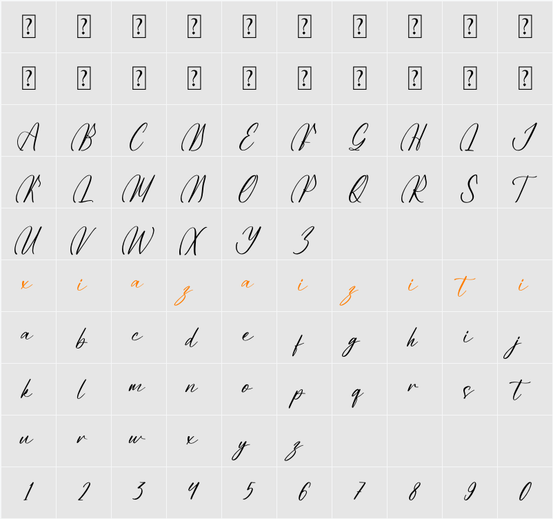 Molantic Hudsonn 字符映射表