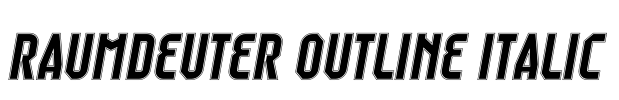 Raumdeuter Outline Italic