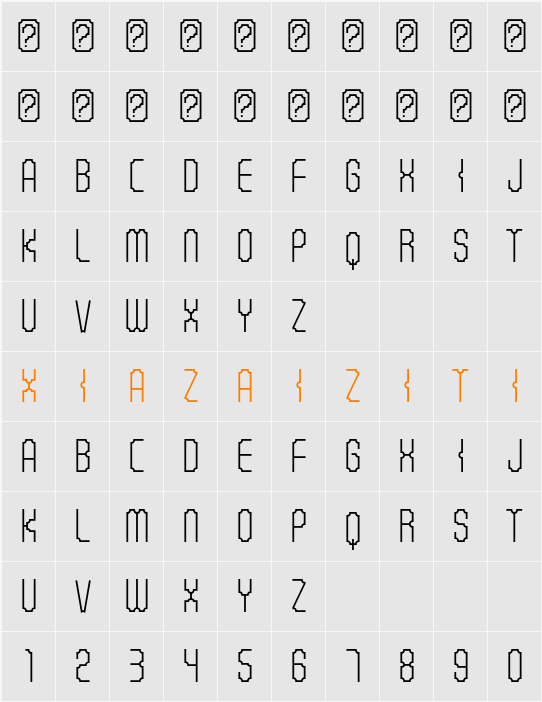 Qursor 字符映射表