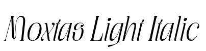 Moxtas Light Italic