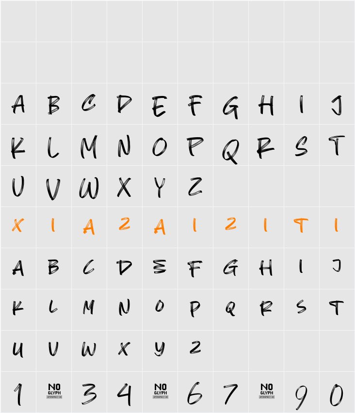 Monster Grande 字符映射表