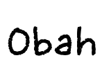 Obah 字体预览图