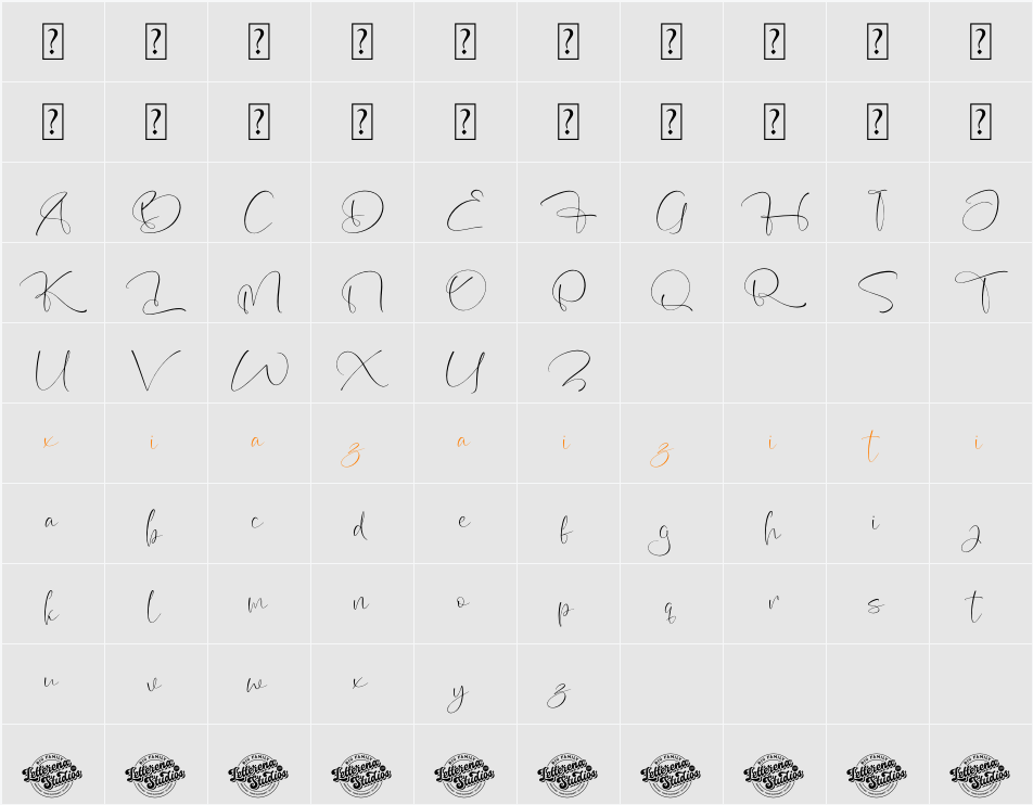 Radiant Sunshine DEMO VERSION 字符映射表