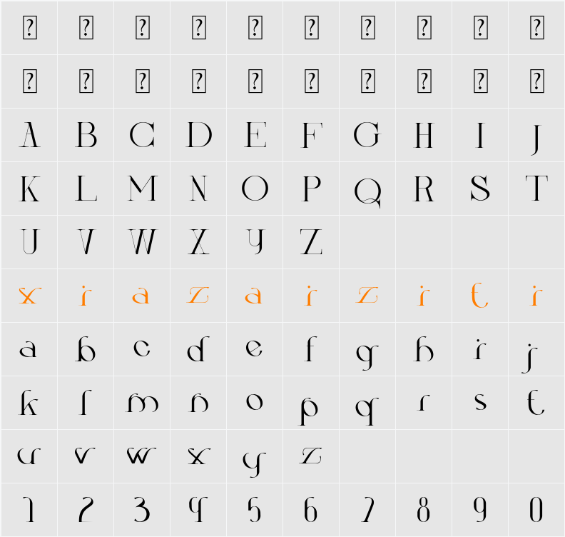 Nukizo 字符映射表