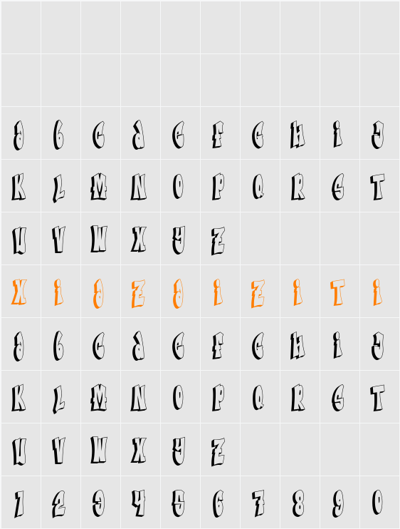 Metro Graffi-Shadow 字符映射表