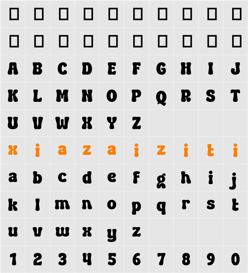 Retro Blendy 字符映射表