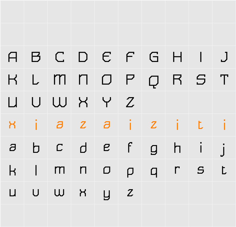 Reifost Demo 字符映射表