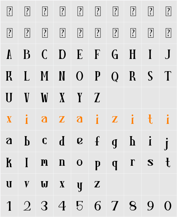 Resmalin 字符映射表