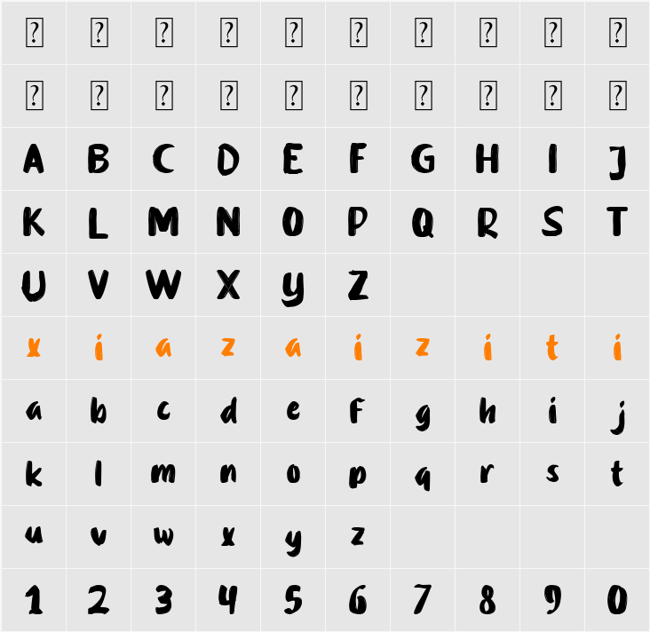 Remember Summerday 字符映射表