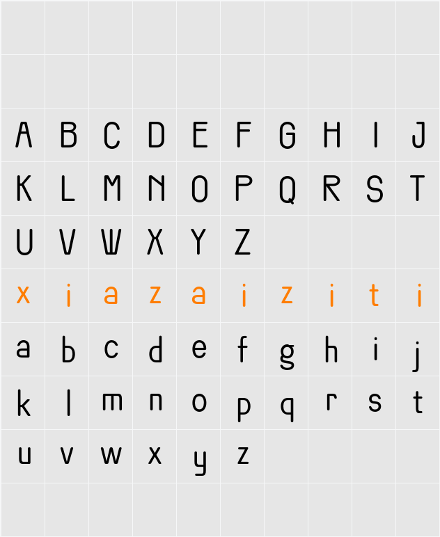 Remond Rounded Demo 字符映射表