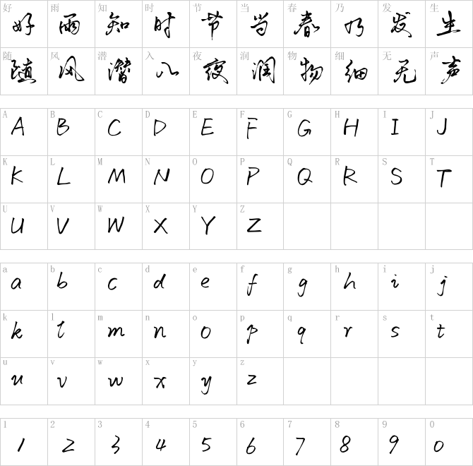 默陌静斋笔迹.ttf