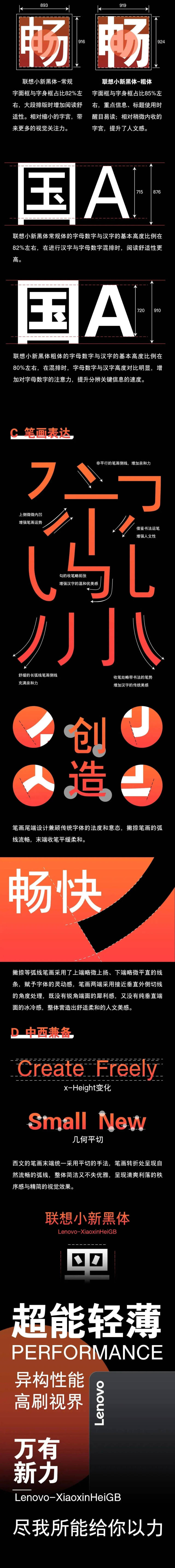 联想小新黑体 常规字样展示