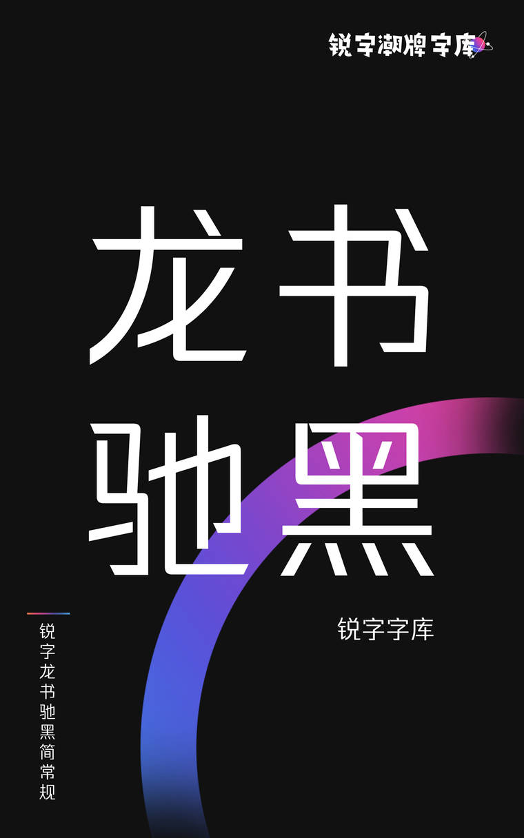 锐字龙书驰黑简 常规
